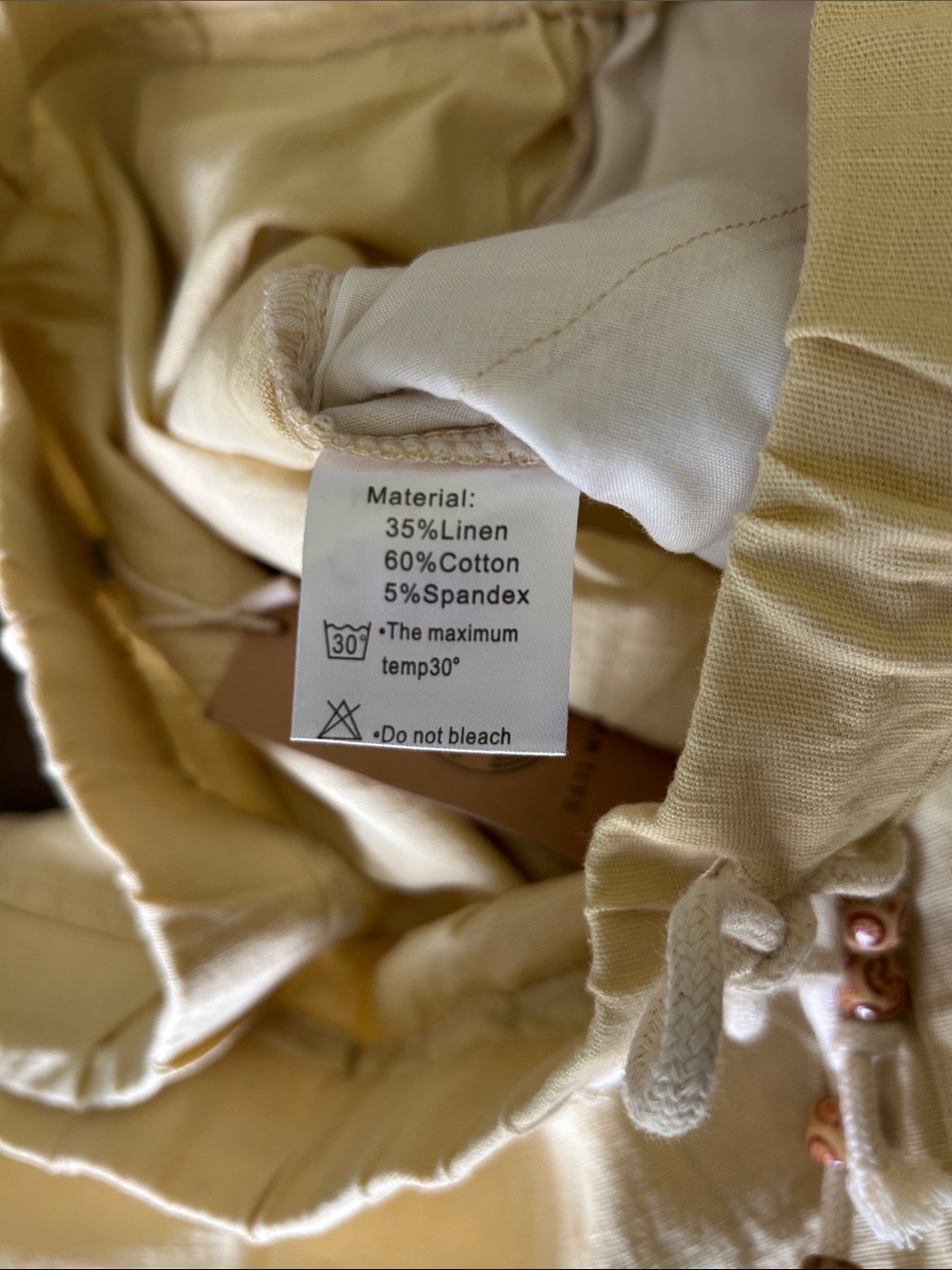 Sailwind dull yellow linen blend drawstring shorts size xxl NWT - Picture 6 of 6
